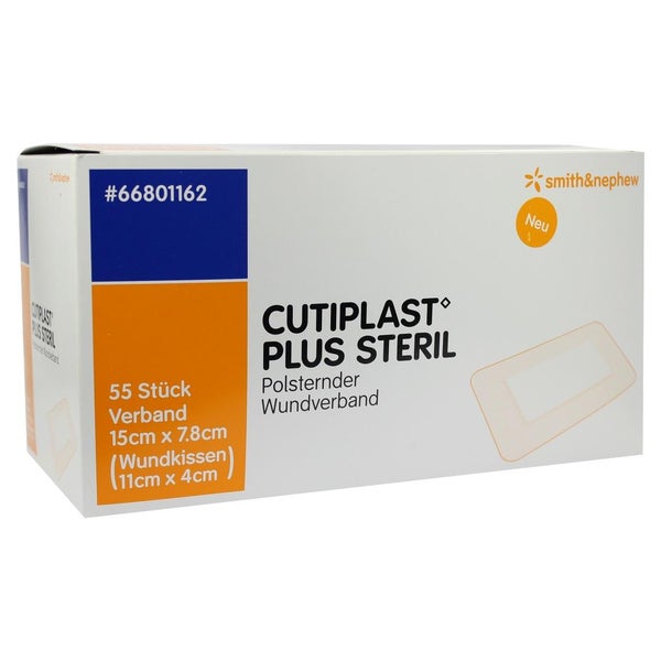 Cutiplast Plus Steril 7,8x15 cm Verband 55 St