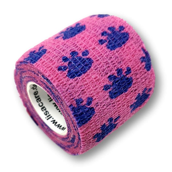 LisaCare selbstklebender Verband - Tatze Rosa - 5cm x 4,5cm 1 St
