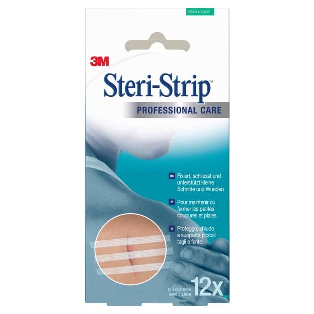 3M Steri-Strip Wundverschlussstreifen 6 x 38 mm (12 x 6 Str.) 12X6 St