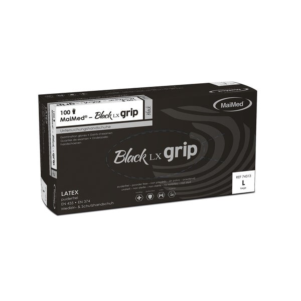 MaiMed Untersuchungshandschuhe Black LX puderfrei - L 100 St