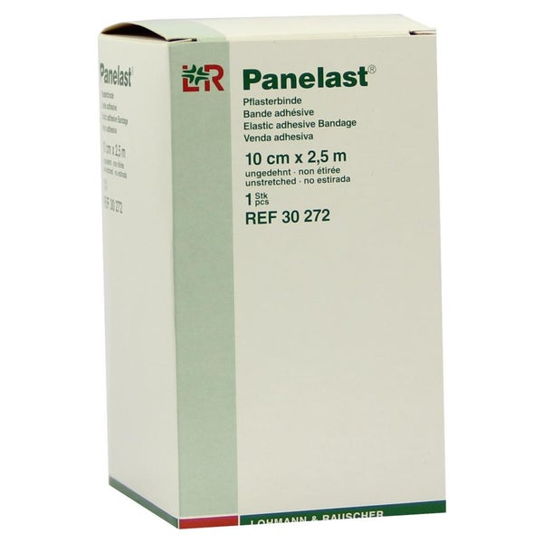 Lohmann & Rauscher Panelast Pflasterbinde, cremefarben, längs- und querelastisch - 1 Stück, einzeln in Faltschachtel, Maße: 10 cm x 2,5 m 1 St