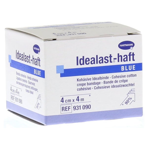 Hartmann Idealast-haft Idealbinde, 4 m gedehnt, selbsthaftend, blau - 4 cm / Packung = 1 Stück 1 St