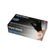 AMPri STYLE BLACK Nitrilhandschuhe schwarz puderfrei 100 Stück - S 100 St