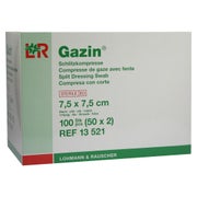 Produktabbildung: Lohmann Rauscher Gazin Mullkompresse steril - 7,5x7,5cm 50X2 St