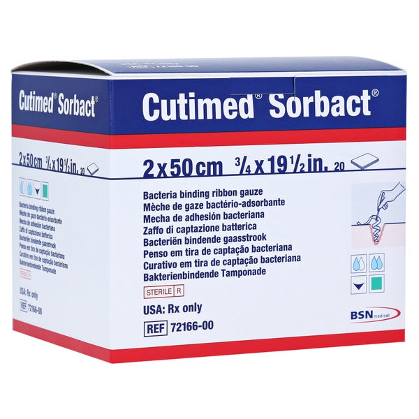 Cutimed Sorbact Tamponaden 2x50 cm 20 St