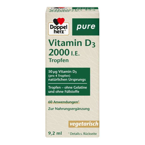 Doppelherz pure Vitamin D3 2000 I.E. Tropfen 9,2 ml