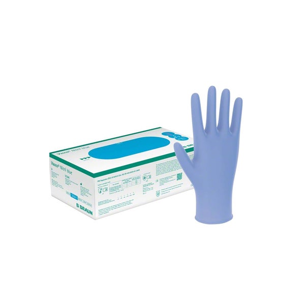 B.Braun Vasco Nitril white U.-Handschuhe, PF, unsteril (100 Stck.) - XS / 100 Stück 100 St
