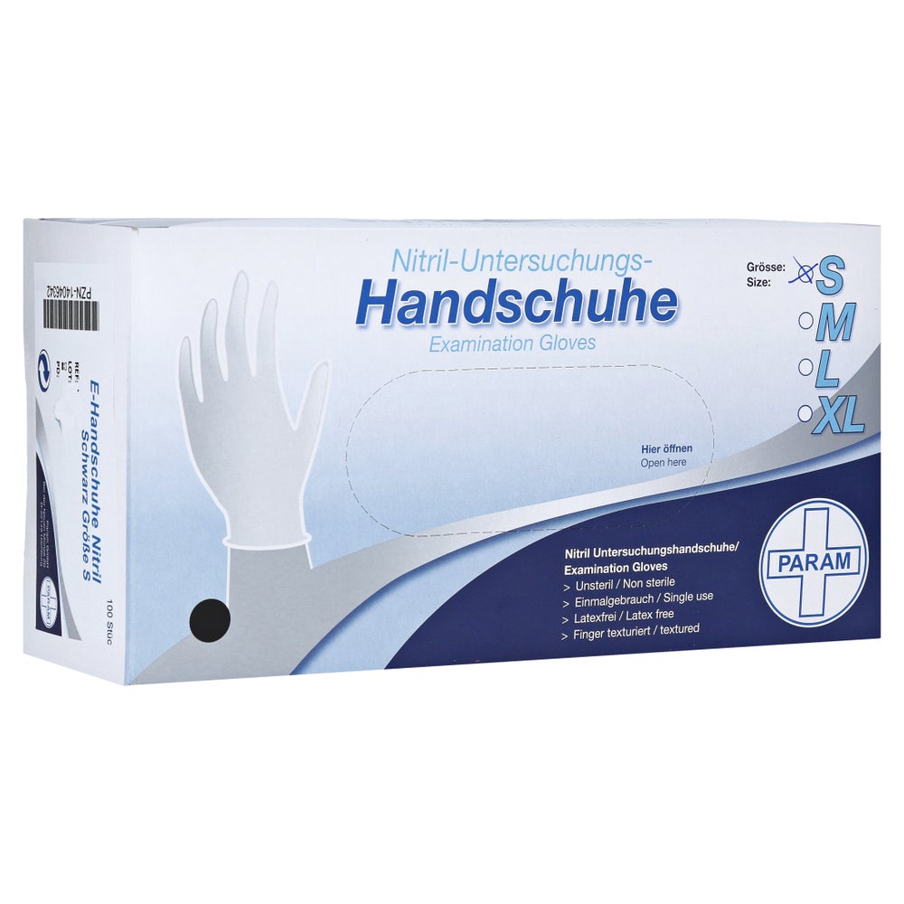 Handschuhe Einmal Nitril S schwarz 100 St