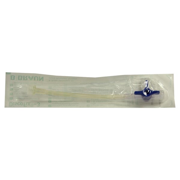 B.Braun Discofix Dreiwegehahn blau 50 Stück - 10 cm Schlauch 1 St