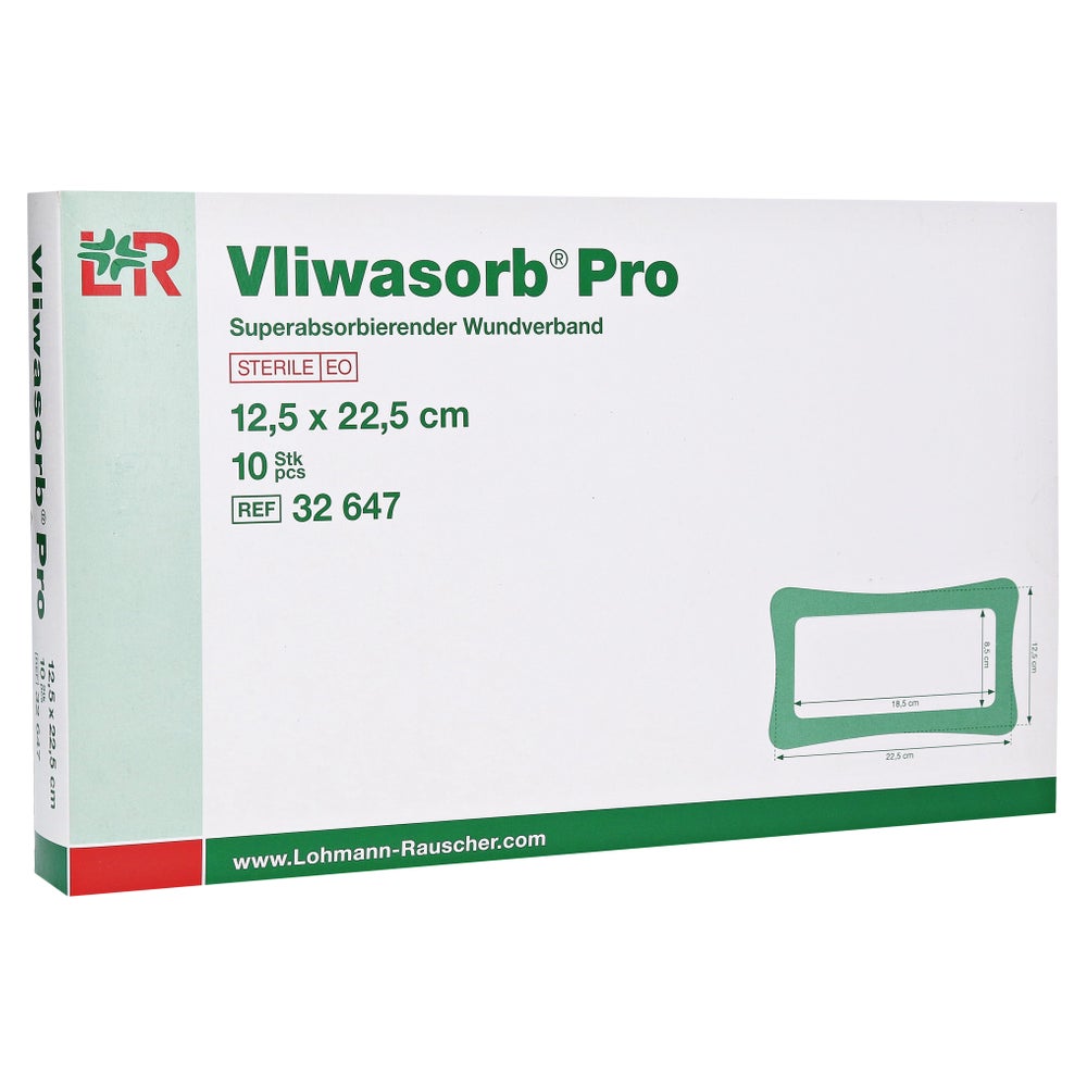 Lohmann & Rauscher Vliwasorb Pro Wundverband 10 Stück - 12,5 x 22,5 cm 10 St