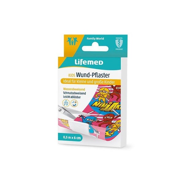 Lifemed Kids Wund-Pflaster 0,5 m x 6 cm farbig "Ninjas", 1 Stück 1 St