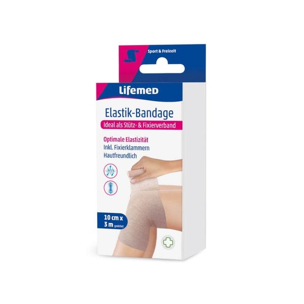 Lifemed Elastik-Bandage 3 m x 10 cm hautfarben, 1 Pack 1 St