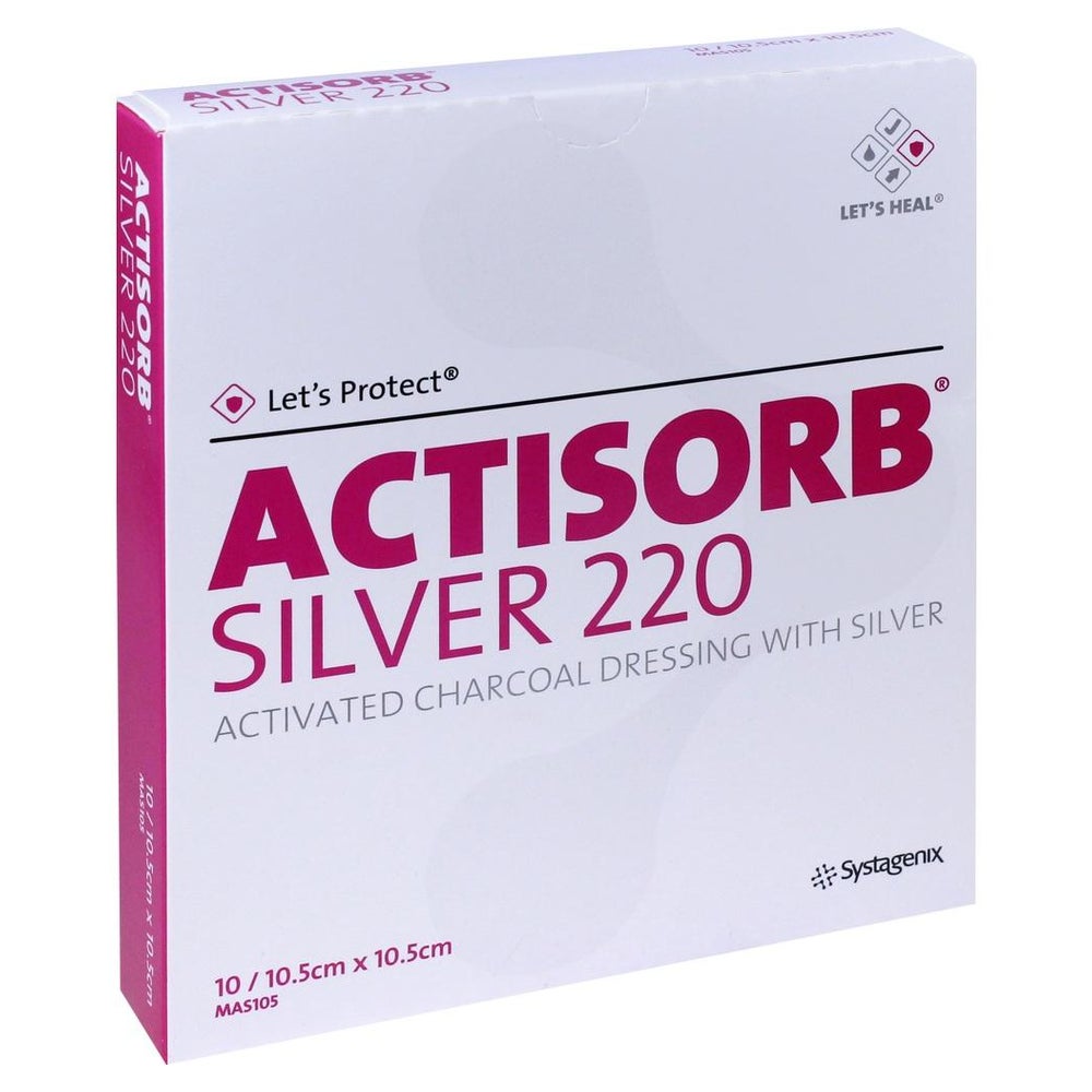 Actisorb 220 Silver 10,5x10,5 cm steril 10 St