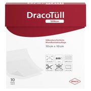 Dracotüll Silikon, 10 x 10 cm silikonbeschichtete Wundkontaktauflage 10 St
