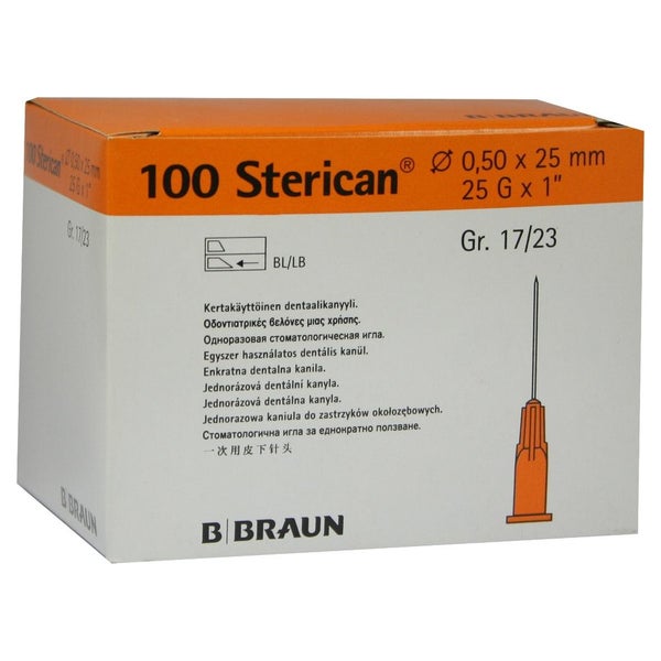 B.Braun Sterican Dentalkanülen (100 Stck.) - 17/23, 0,50 x 25 mm 100 St
