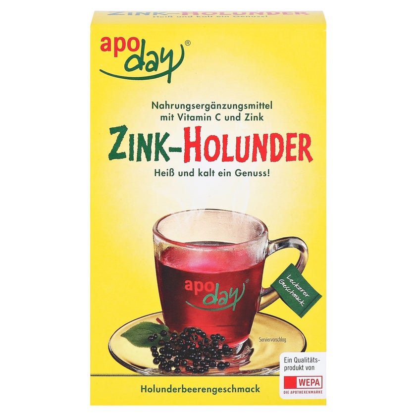Apoday Zink-holunder + Vitamin C Pulver 10X10 g, 10X10 g online  