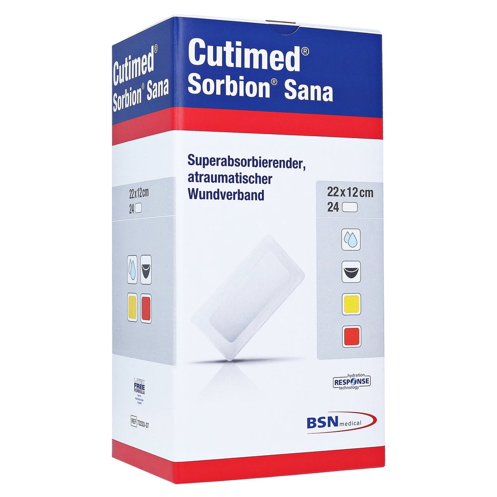 Cutimed Sorbion SANA Wundauflage 12x22 c 24 St