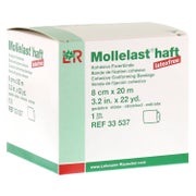 Lohmann Rauscher Mollelast haft Kohäsive Fixierbinde Latexfrei 1 Stück - Weiß / 8 cm x 20 m 1 St