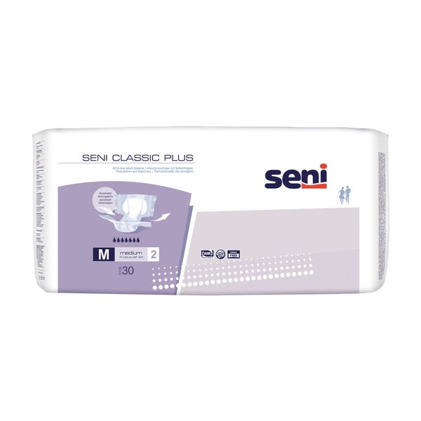 Seni Classic Basic Small Inkontinenzhosen , 55 - 80 cm, 1400 ml 4X30 St