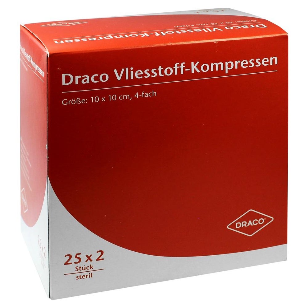 Vliesstoff-kompressen Steril 10x10 cm 4f 25X2 St