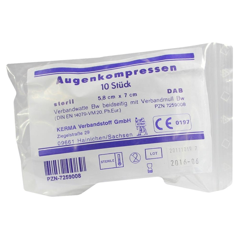 Augenkompressen 5,8x7 cm steril 10 St