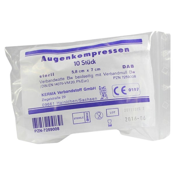 Augenkompressen 5,8x7 cm steril 10 St