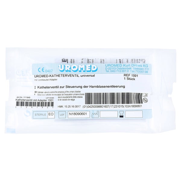 Uromed Katheterventil 1501 mit Adapter f 1 St