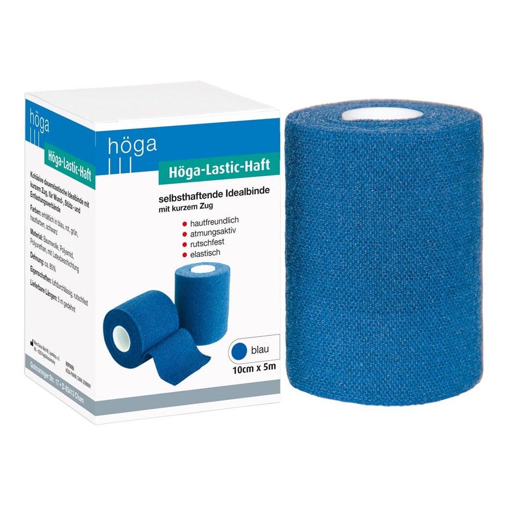 Höga-lastic-haft Binde 10 cmx5 m blau 1 St