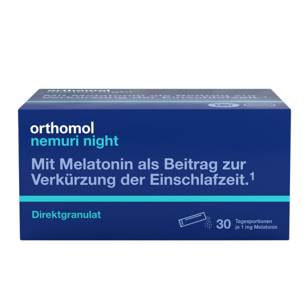 Orthomol Nemuri night Direktgranulat - Zur Verkürzung der Einschlafzeit - mit Melatonin und Hopfen-Extrakt 30 St