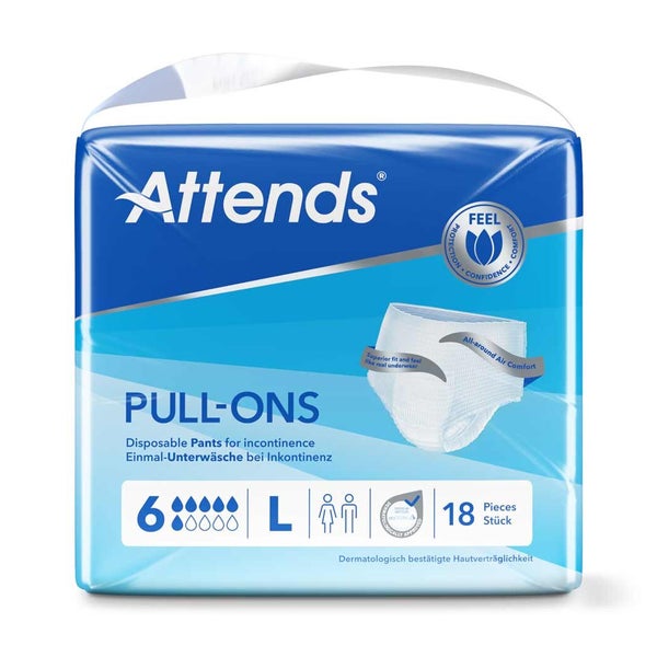 Attends Pull-Ons 6 Large, 100-140 cm Hüftumfang 4X18 St