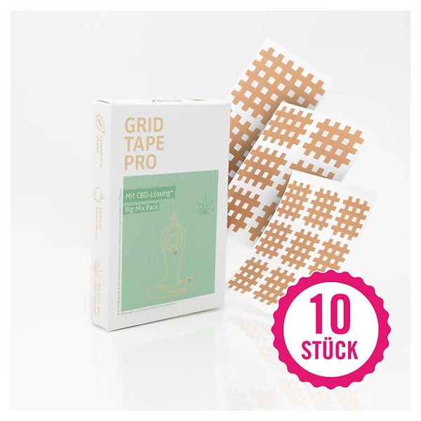 GRID TAPE PRO Gitterpflaster mit 10% CBD Big Mix 10X151 St