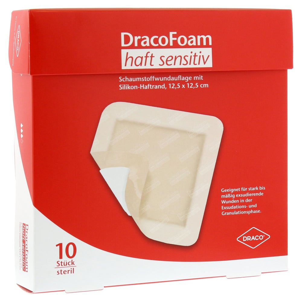 Dracofoam Haft Sensitiv Schaumst.Wund.12 10 St