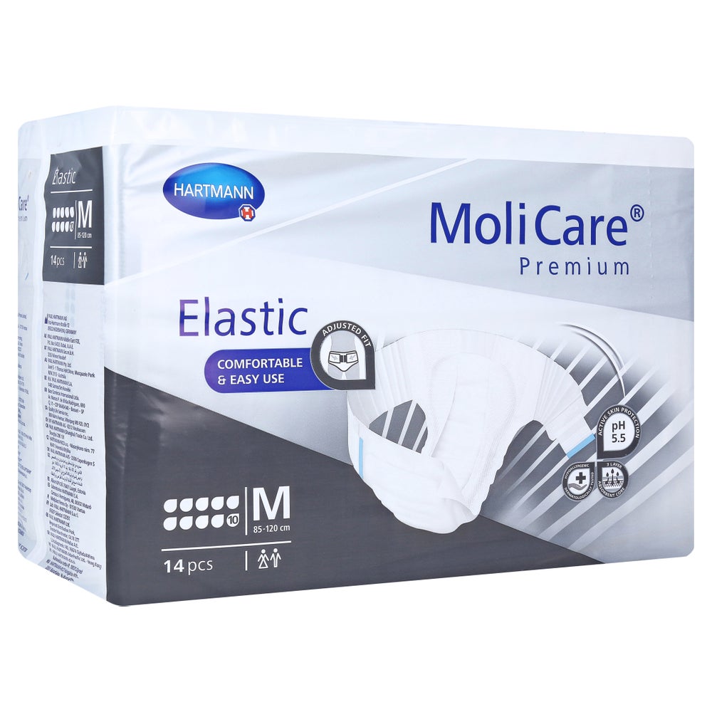 MoliCare Premium Elastic, 10 Tropfen, Gr. M, 85 - 120 cm Hüftumfang 14 St