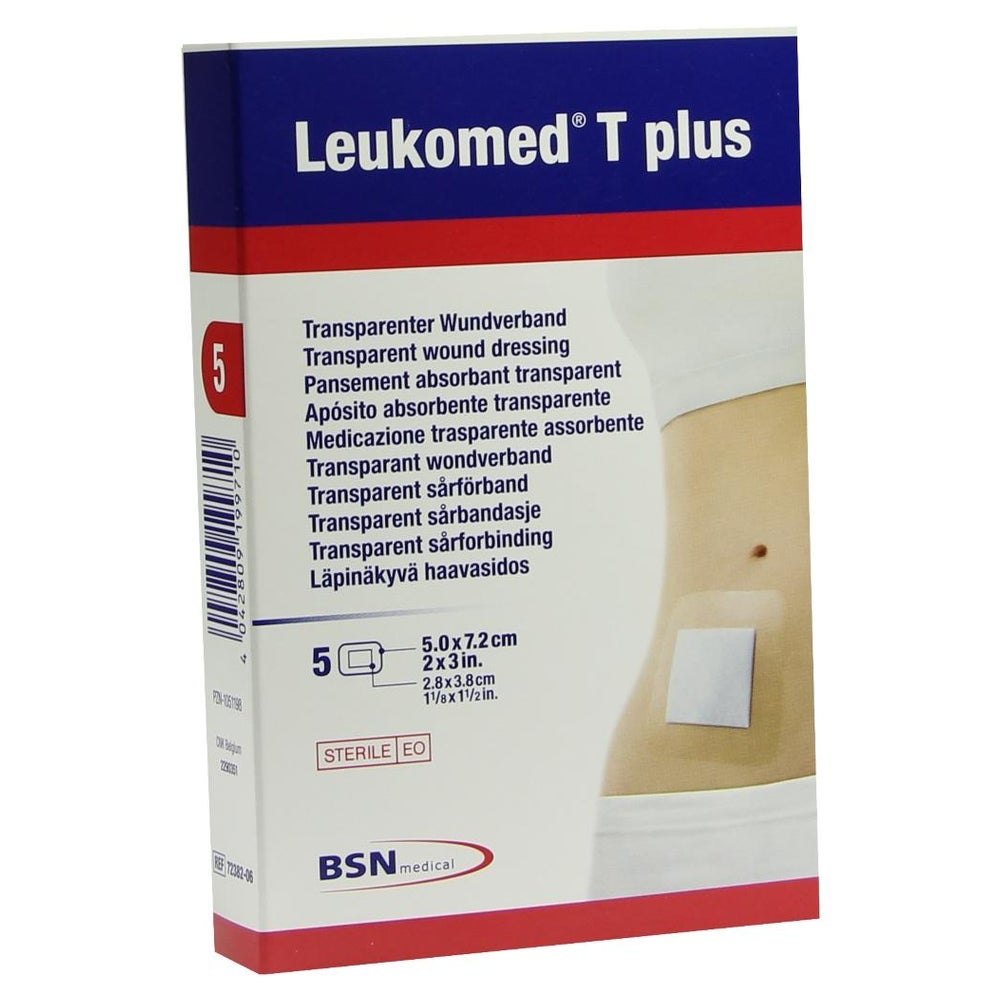 BSN Leukomed T plus Transparenter Wundverband 5 Stück - 7,2 x 5 cm 5 St