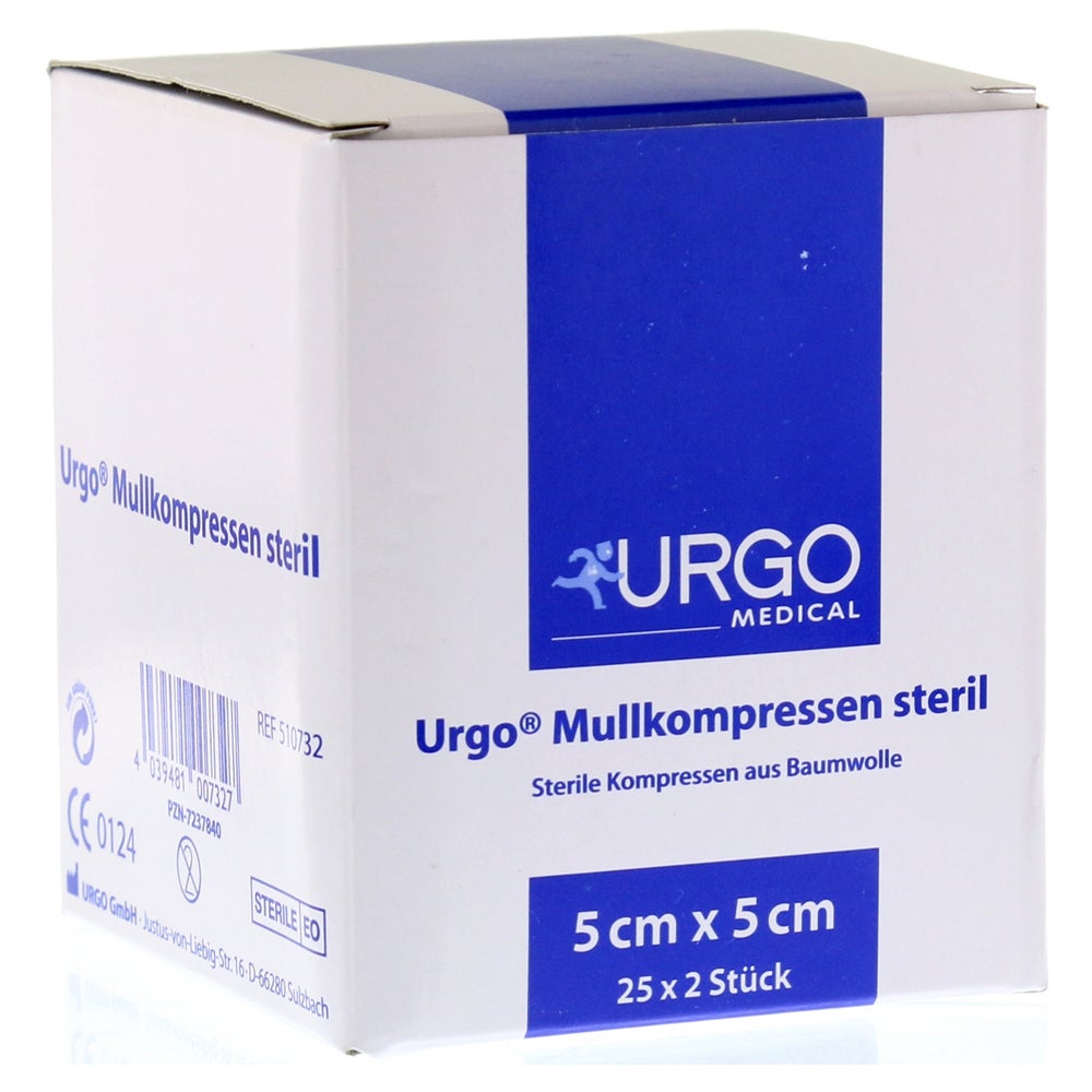 URGO Mullkompressen 5x5 cm steril 25X2 St