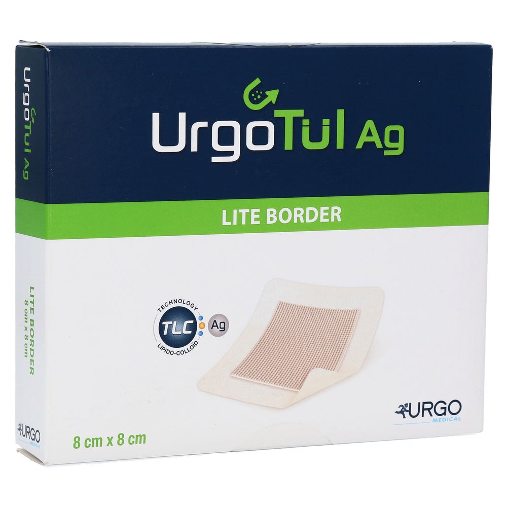 Urgotül Ag Lite Border 8x8 cm Verband 10 St