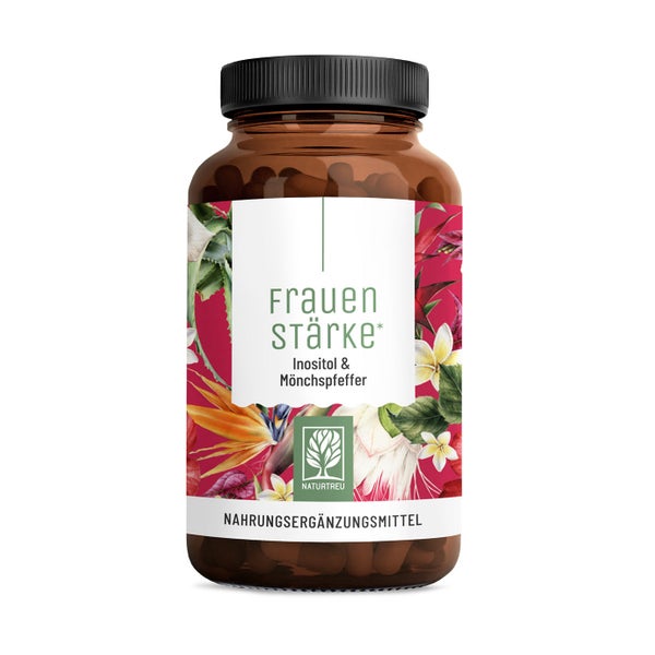 PMS Komplex mit Mönchspfeffer & Inositol - FRAUENSTÄRKE - 90 vegane Zyklus Kapseln - NATURTREU® 90 St