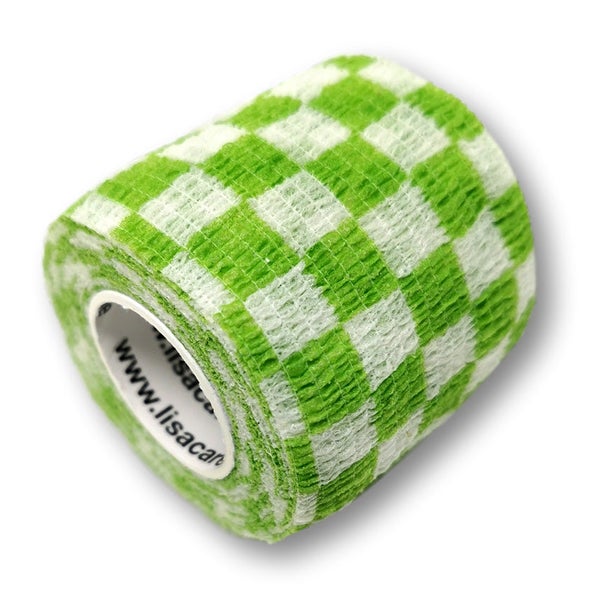 LisaCare selbstklebender Verband - Karo Grün - 5cm x 4,5cm 1 St