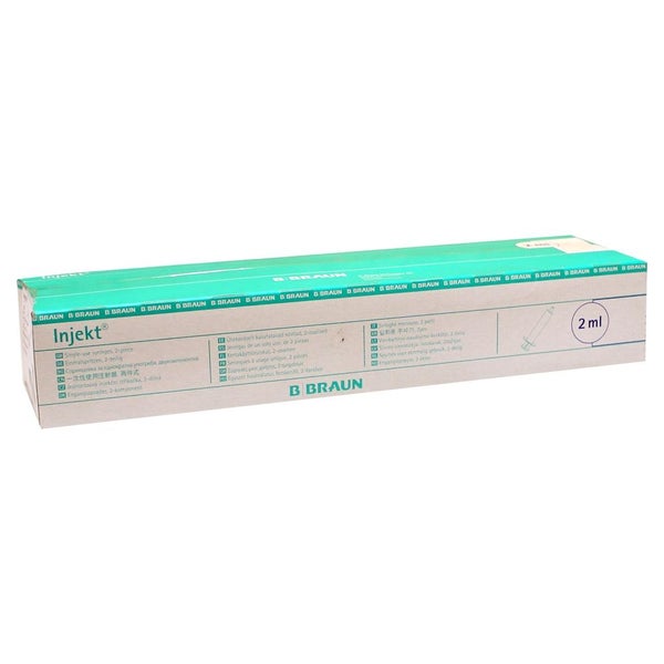 B. Braun Injekt Einmalspritzen Luer Lock LL 100 Stück - 2 ml 100X2 ml