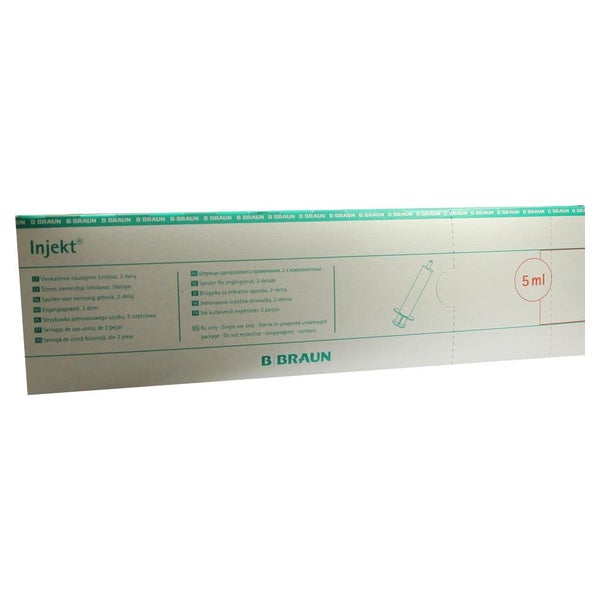 B. Braun Injekt Einmalspritzen Luer Lock LL 100 Stück - 5 ml 100X5 ml