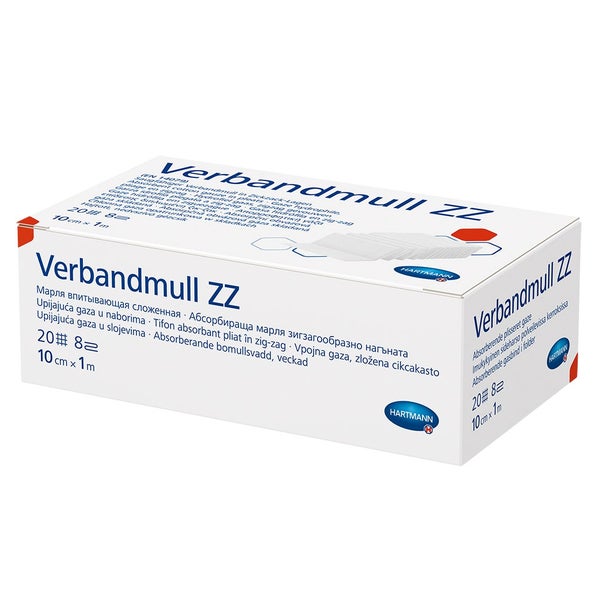Hartmann Verbandmull ZZ in Zickzack-Lagen 20-fädig 8-lagig - 1 m 1 St