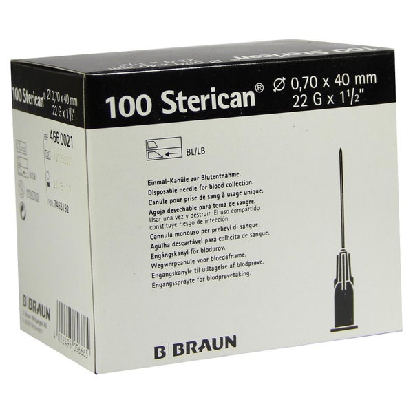 B.Braun Sterican Sonderkanülen (100 Stck.) - 0,70 x 40 mm, schwarz 100 St