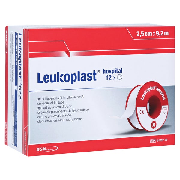 BSN Leukoplast hospital Fixierpflaster - 12 Rollen 2,50 cm x 9,2 m 12 St