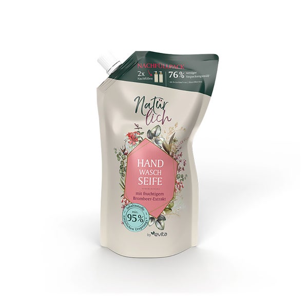 Natürlich by evita Handwaschseife Waldbeere Nachfüller 600 ml