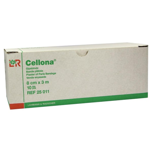 Lohmann Rauscher Cellona Gipsbinde 2 x 5 Stück - 8 cm x 3 m 2X5 St