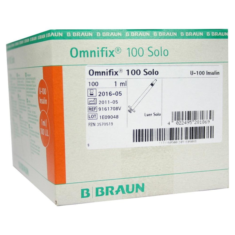 Omnifix Insulinspritzen 1 ml U100 100 St