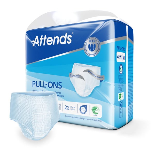 Attends Pull-Ons 4 Medium, 80-110 cm Hüftumfang 4X22 St
