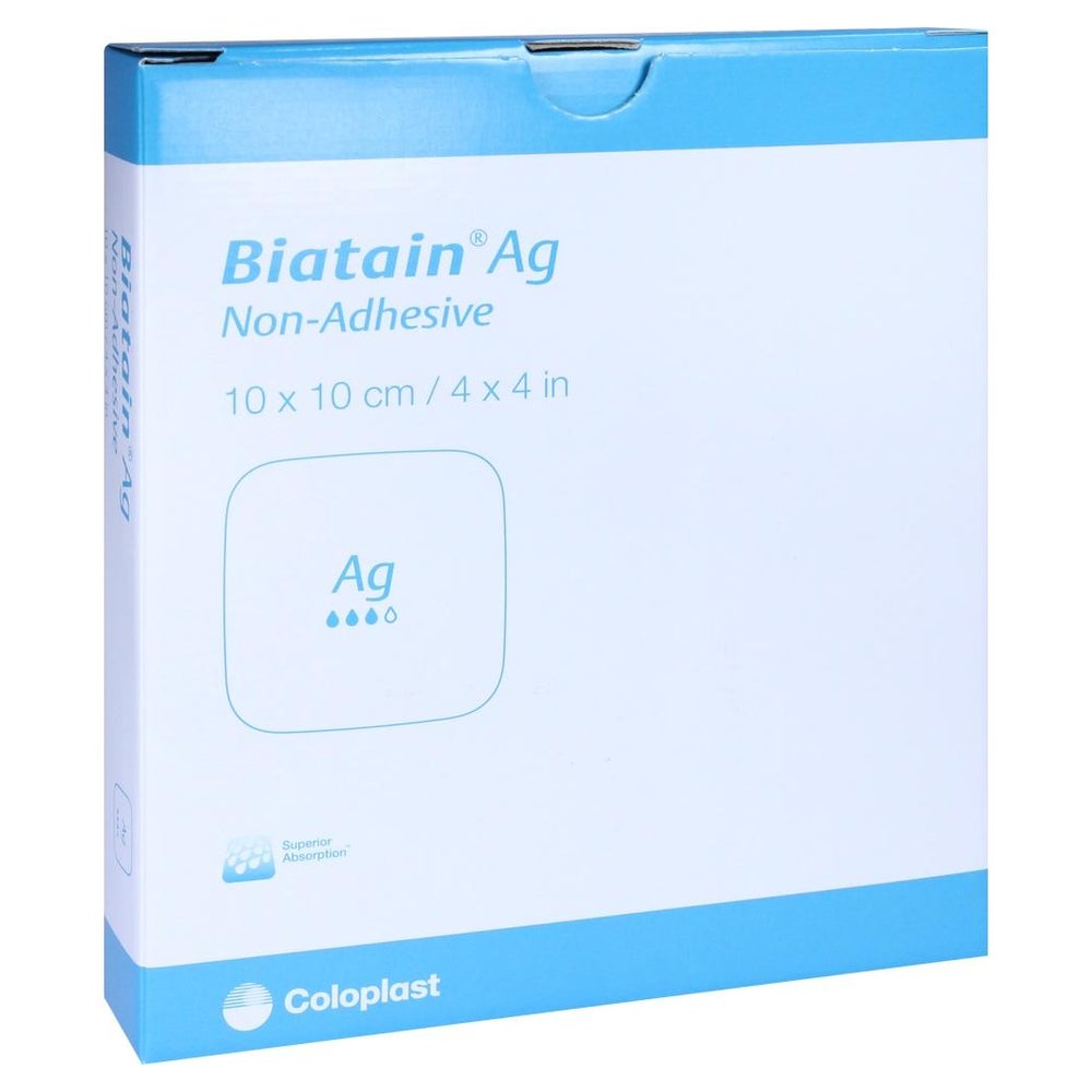Biatain Ag Schaumverband 10x10 cm nicht 5 St
