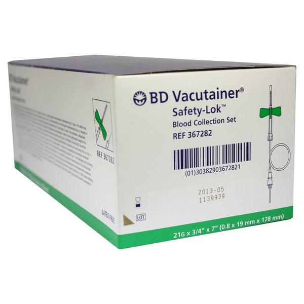 BD Vacutainer Safety Lok 21 G 18 cm Blut 50 St