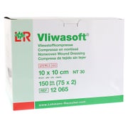 Produktabbildung: Lohmann Rauscher Vliwasoft Vliesstoffkompresse 4 - fach steril 75 x 2 Stück - 10 x 10 cm 150 St